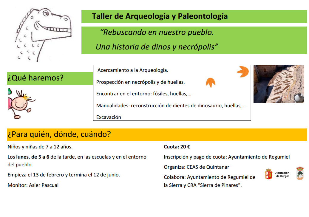 Taller De Arqueologia Y Paleontologia Para Ninos Regumiel De La